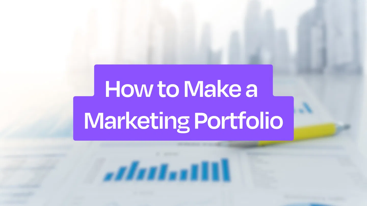 How to make a good portfolio website for marketing?